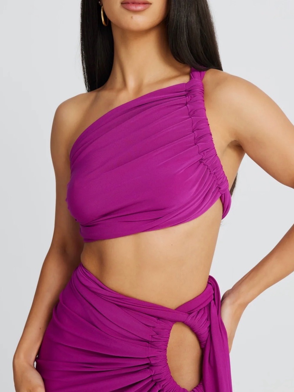 Melani the Label NWT purple crop top XS